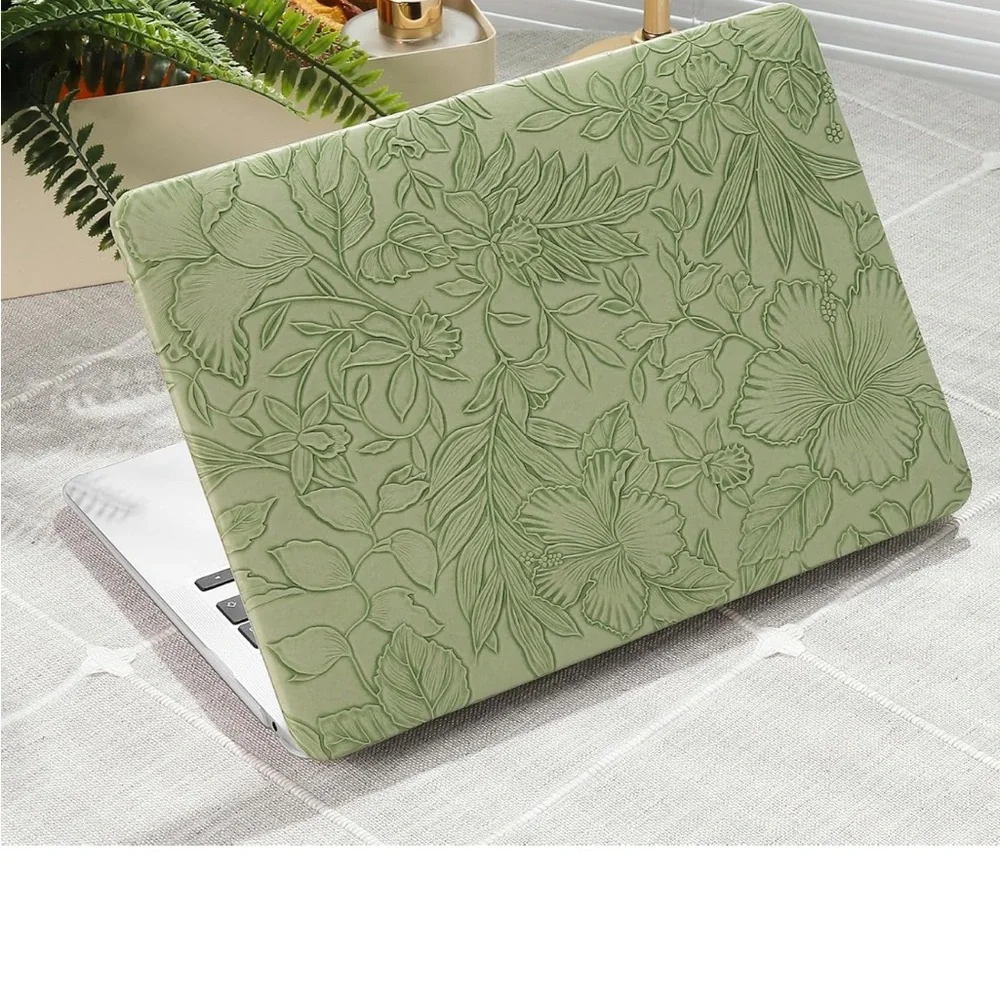 Floral Embossed Green Laptop case AIR 13
